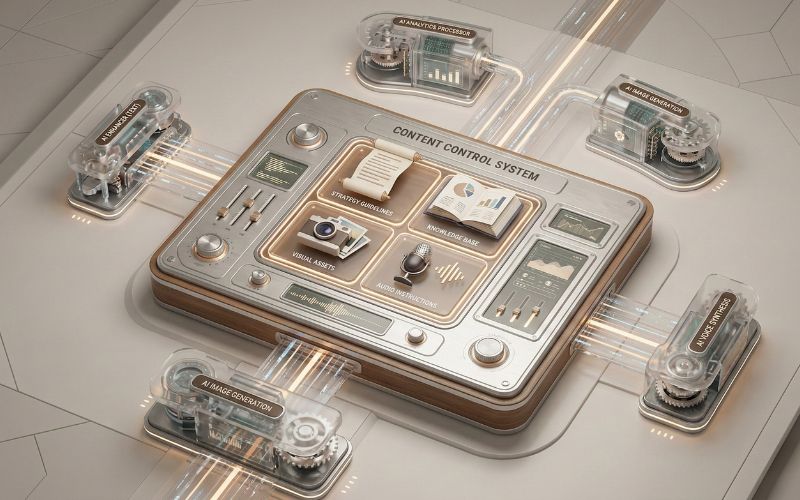 AI tools supporting human-created content strategy