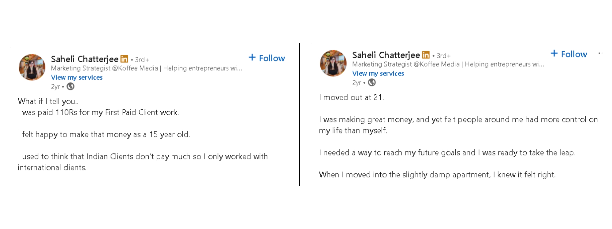 Visual representing strategic use of personal stories in content creation